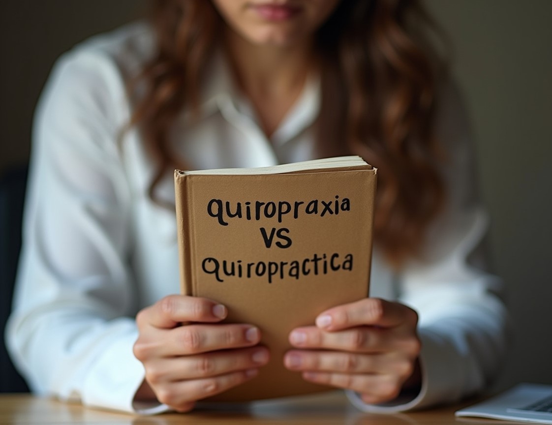 mujer leyendo un libro de quiropraxia vs quiropractica
