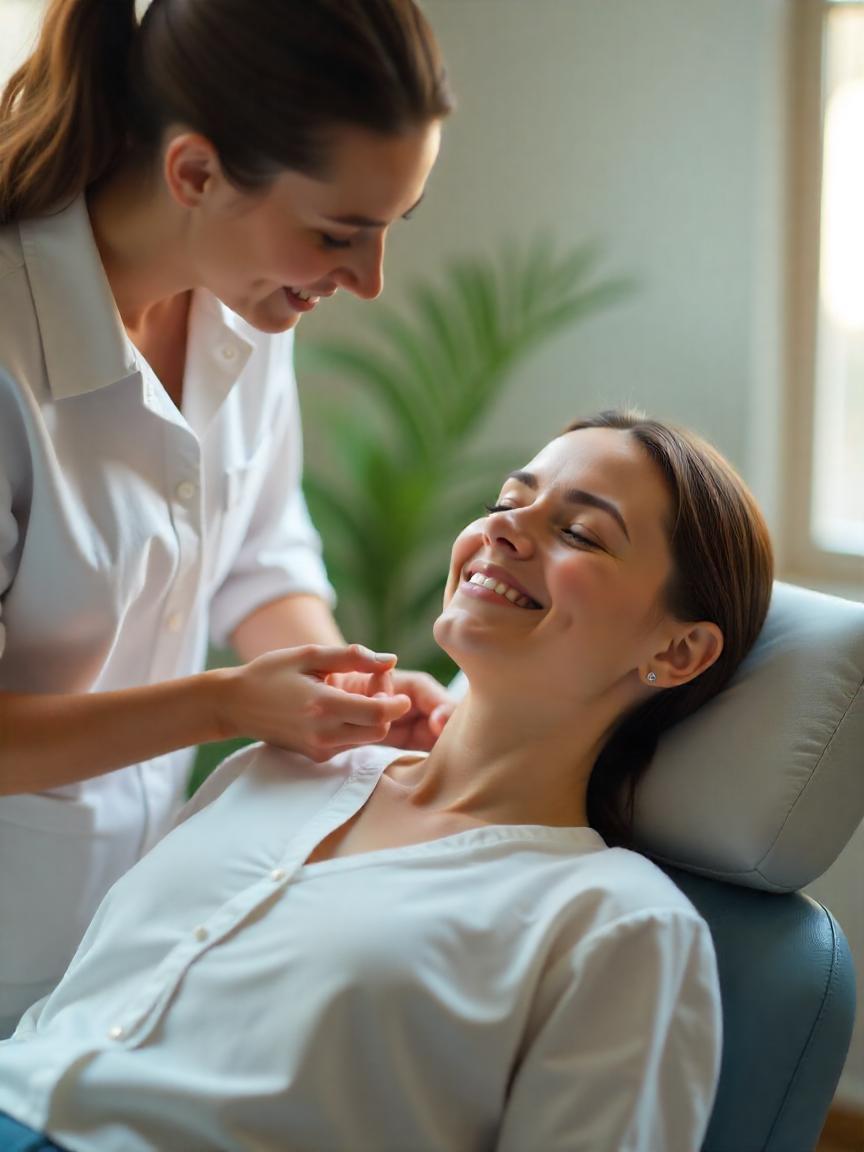 Paciente recibiendo ajuste quiropráctico cervical en sanaquiropractica