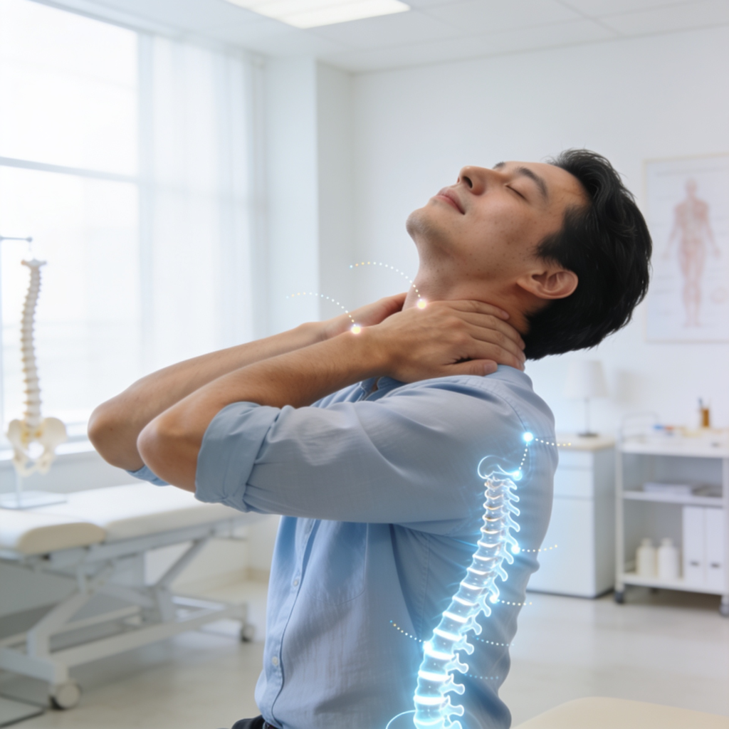 crujirse la espalda o el cuello